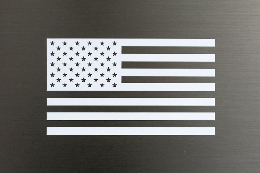 White America Flag Decal