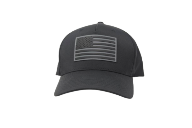 American Flag Hat PVC Curved Performance - Black