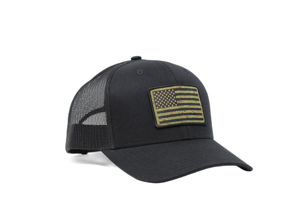 Tiger Stripe American Flag Hat