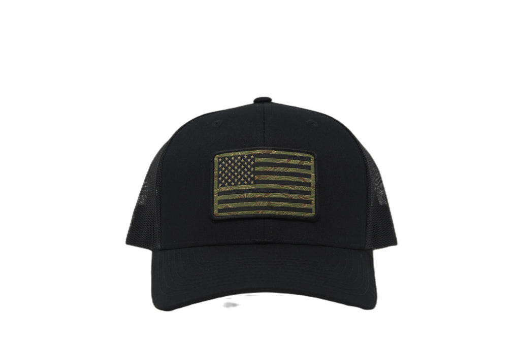 Tiger Stripe American Flag Hat